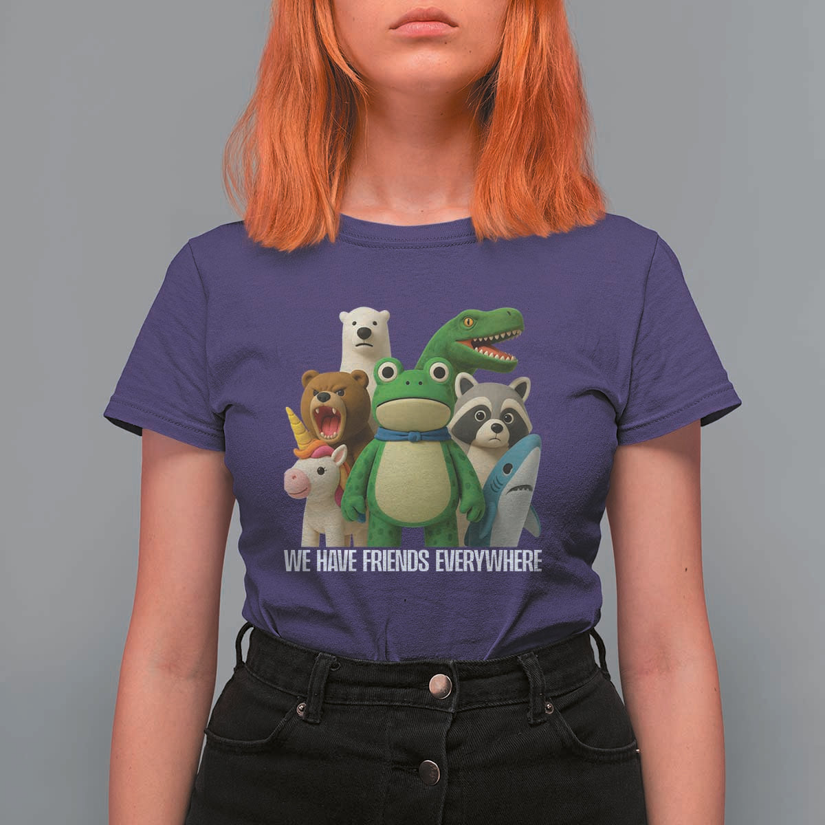 United Mascots Protest T Shirt For Women We Have Friends Everywhere - Wonder Print Shop