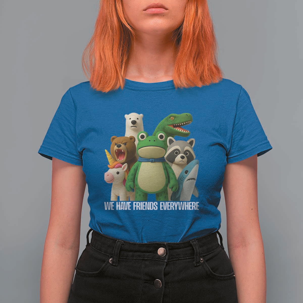 United Mascots Protest T Shirt For Women We Have Friends Everywhere - Wonder Print Shop