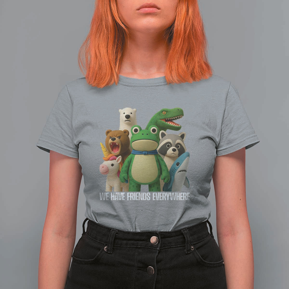 United Mascots Protest T Shirt For Women We Have Friends Everywhere - Wonder Print Shop