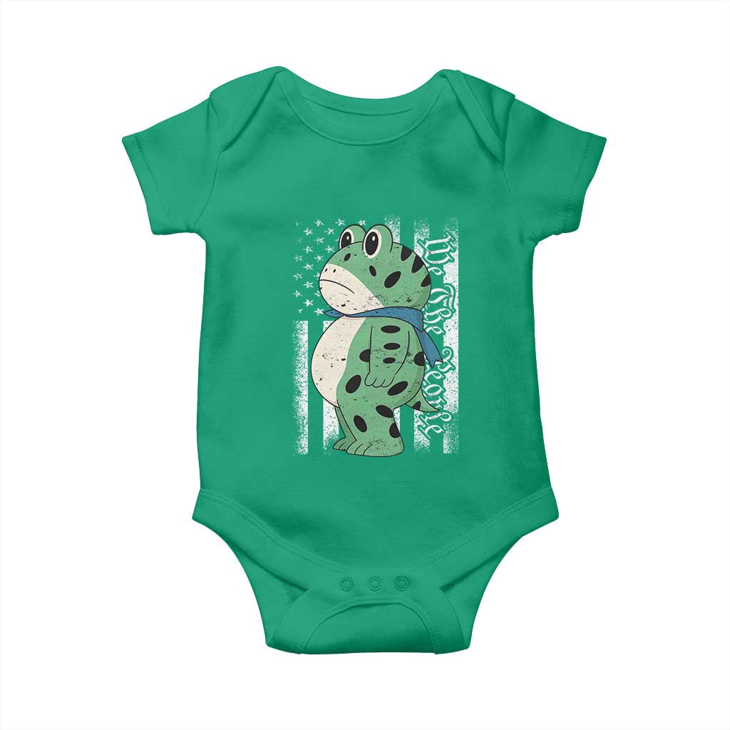 We The People Portland Frog Baby Onesie Patriotic Protest American Flag - Wonder Print Shop