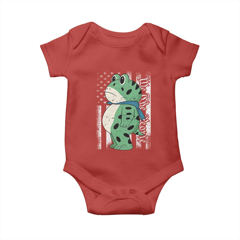 We The People Portland Frog Baby Onesie Patriotic Protest American Flag - Wonder Print Shop