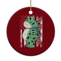 We The People Portland Frog Ceramic Ornament Patriotic Protest American Flag - Wonder Print Shop
