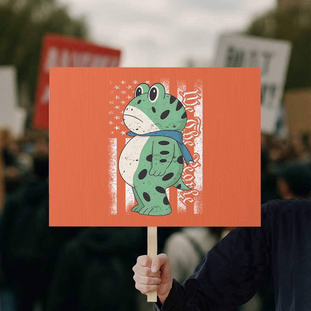 We The People Portland Frog Protest Sign Patriotic Protest American Flag - Wonder Print Shop