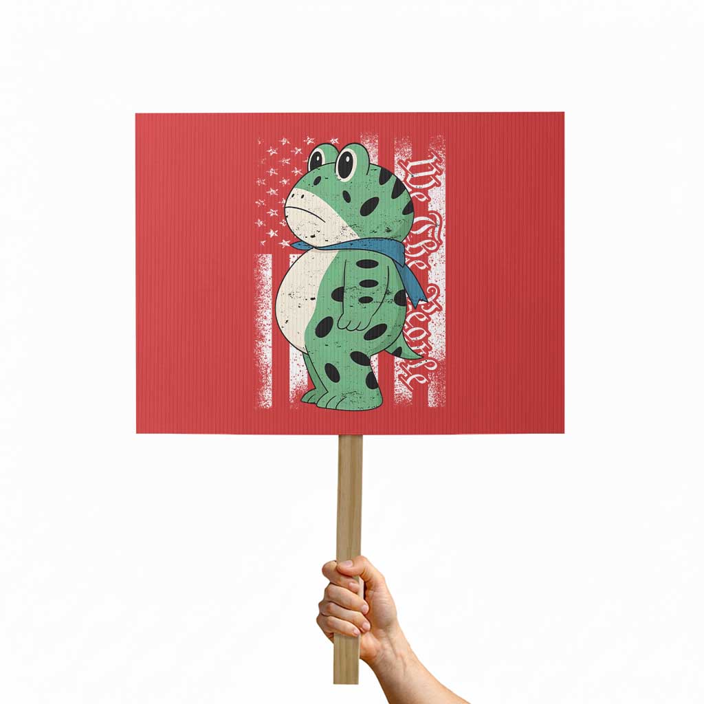 We The People Portland Frog Protest Sign Patriotic Protest American Flag - Wonder Print Shop