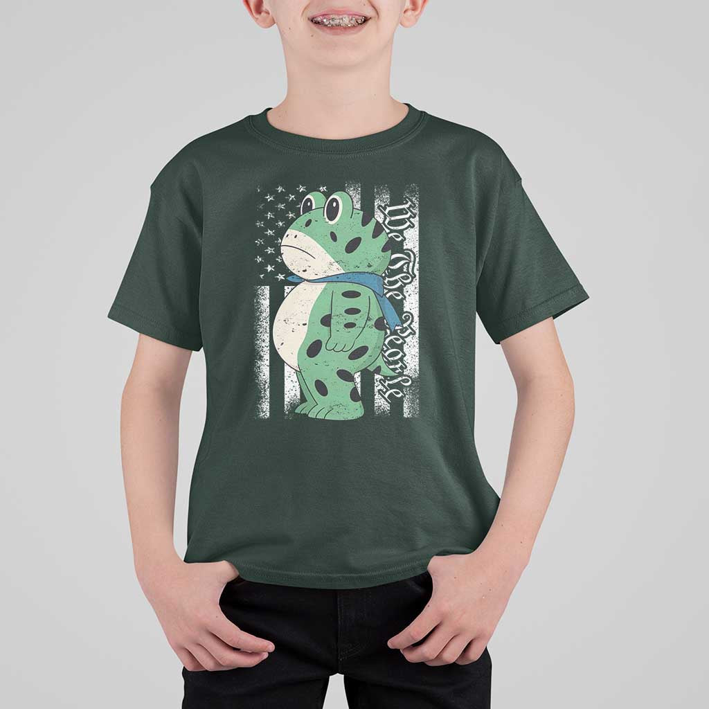 We The People Portland Frog T Shirt For Kid Patriotic Protest American Flag - Wonder Print Shop