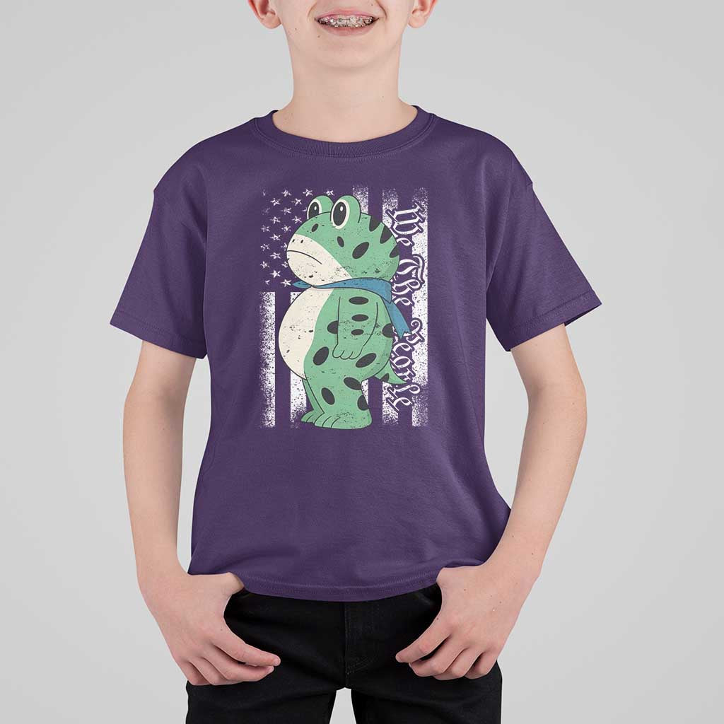 We The People Portland Frog T Shirt For Kid Patriotic Protest American Flag - Wonder Print Shop