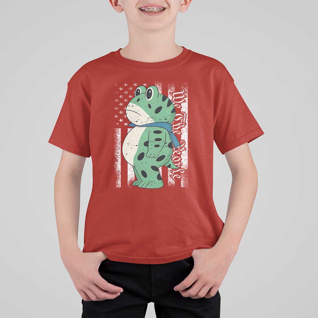 We The People Portland Frog T Shirt For Kid Patriotic Protest American Flag - Wonder Print Shop