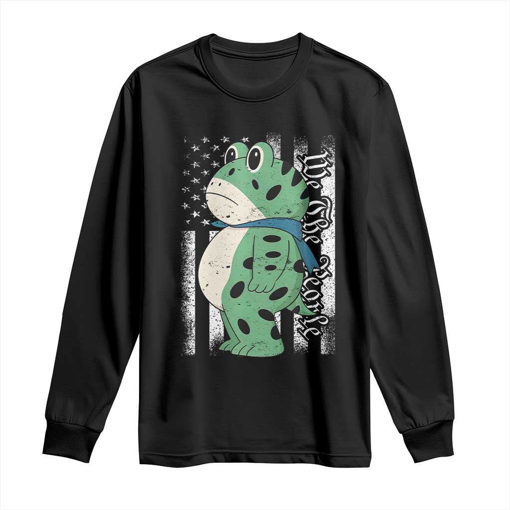 We The People Portland Frog Long Sleeve Shirt Patriotic Protest American Flag - Wonder Print Shop