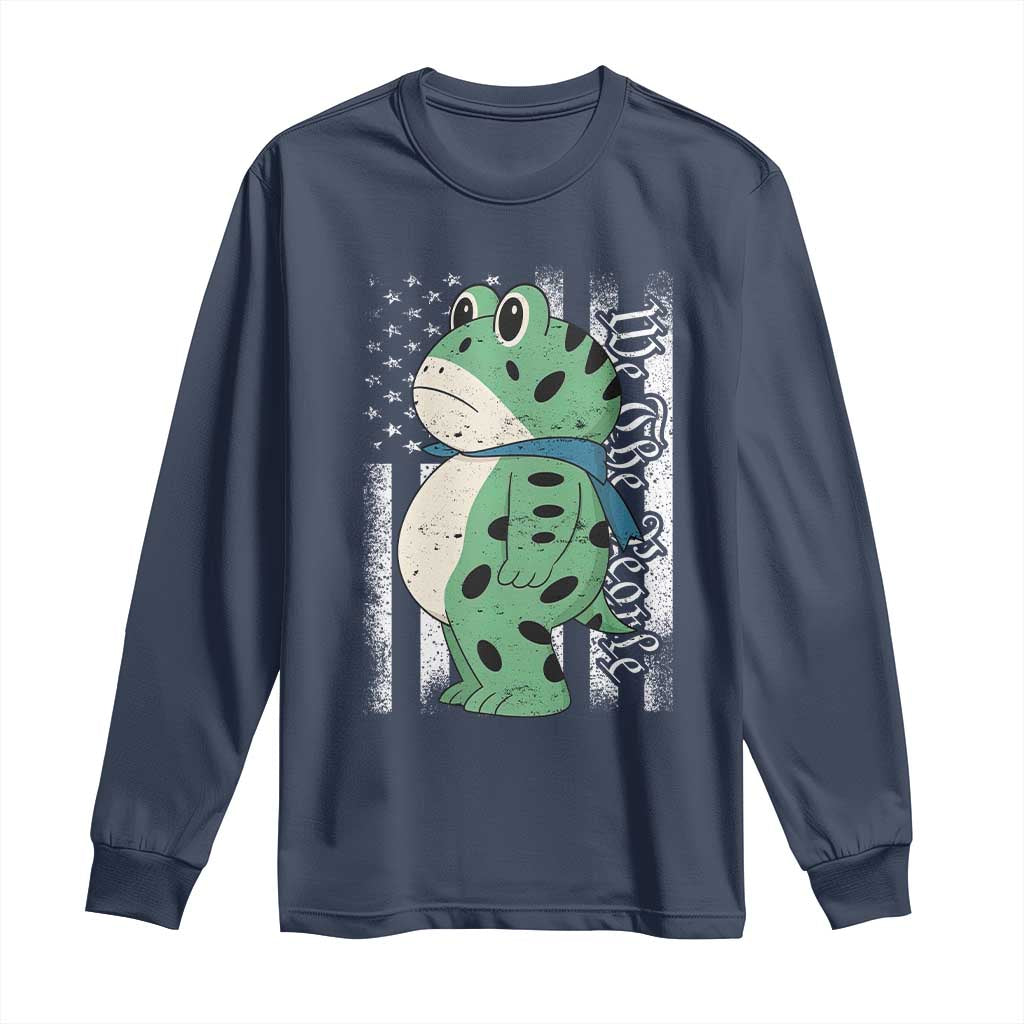 We The People Portland Frog Long Sleeve Shirt Patriotic Protest American Flag - Wonder Print Shop