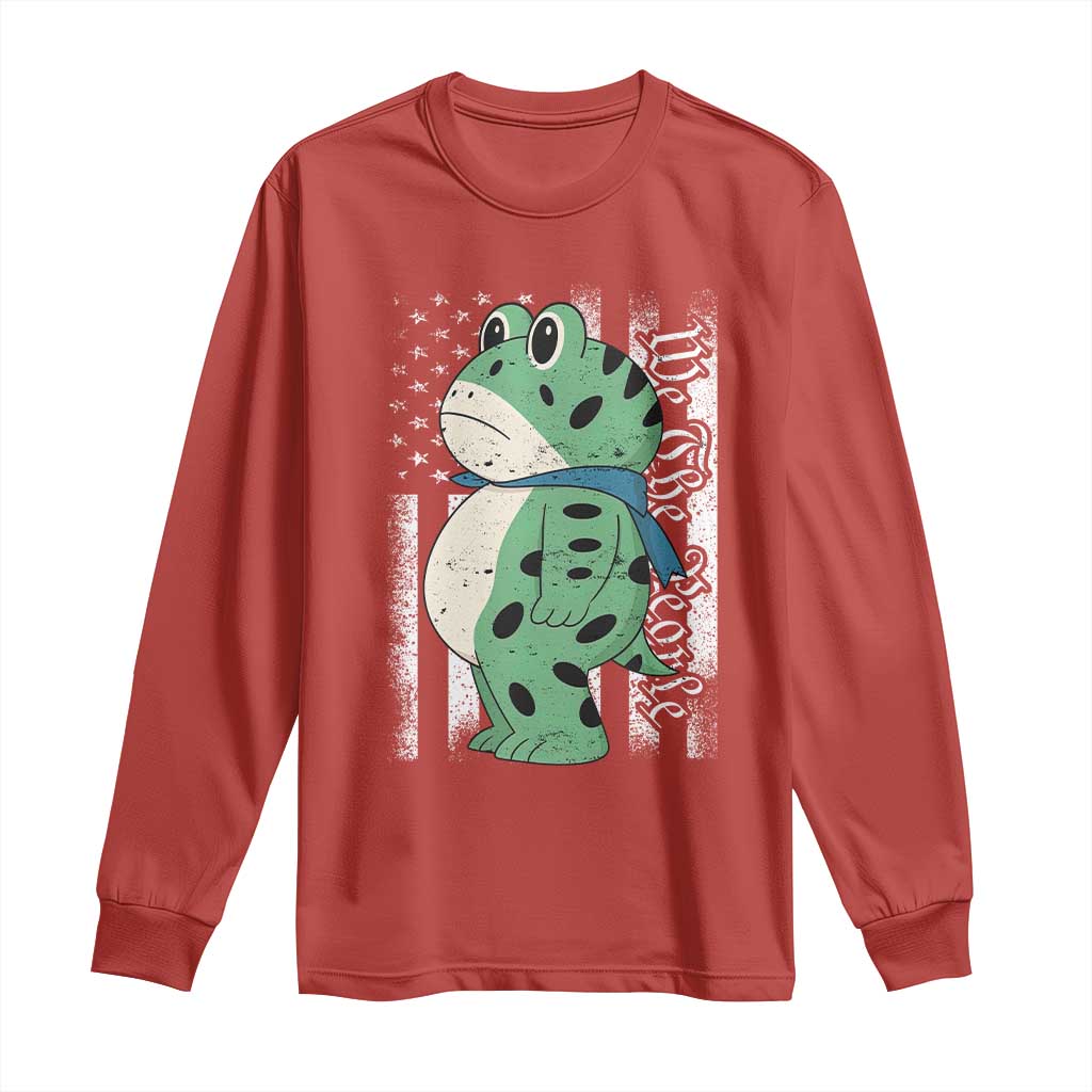 We The People Portland Frog Long Sleeve Shirt Patriotic Protest American Flag - Wonder Print Shop