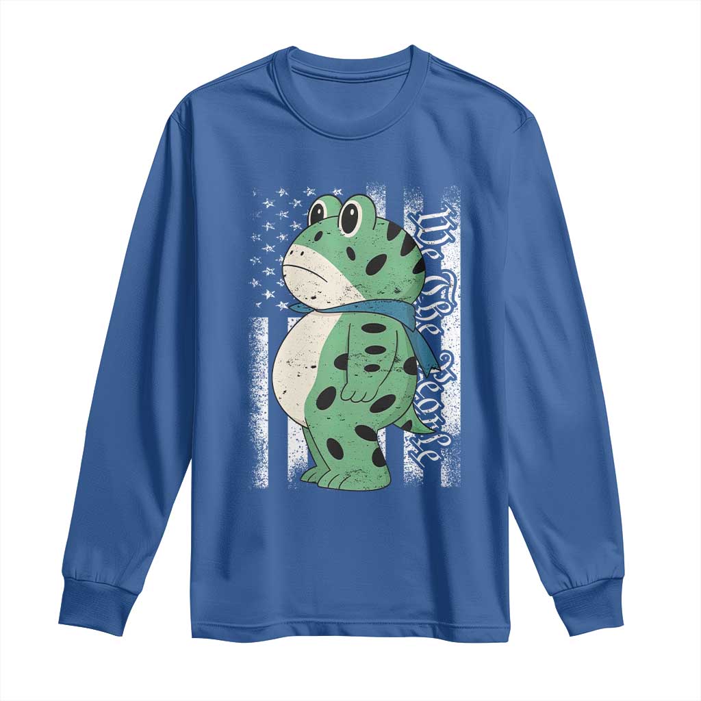 We The People Portland Frog Long Sleeve Shirt Patriotic Protest American Flag - Wonder Print Shop