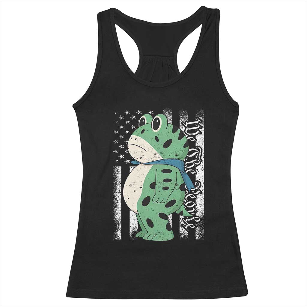 We The People Portland Frog Racerback Tank Top Patriotic Protest American Flag - Wonder Print Shop