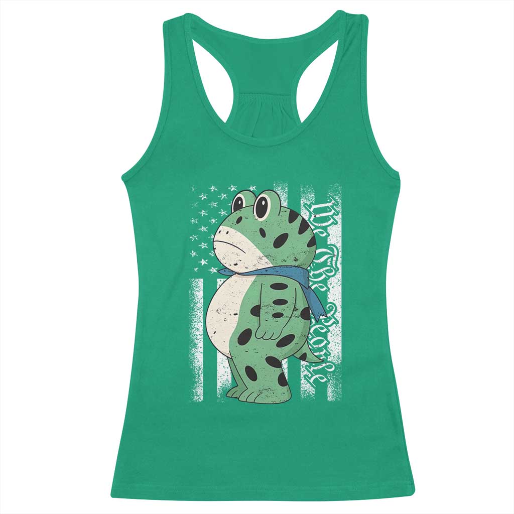 We The People Portland Frog Racerback Tank Top Patriotic Protest American Flag - Wonder Print Shop