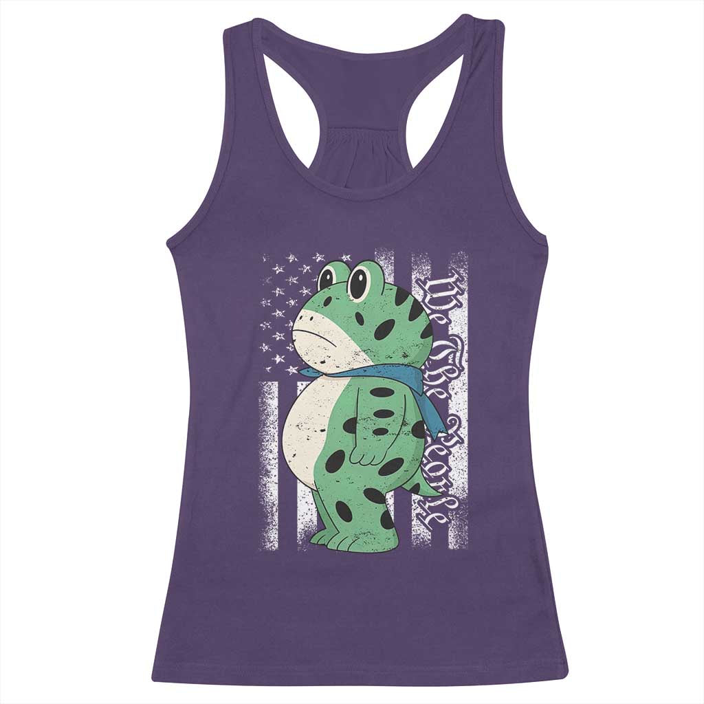 We The People Portland Frog Racerback Tank Top Patriotic Protest American Flag - Wonder Print Shop