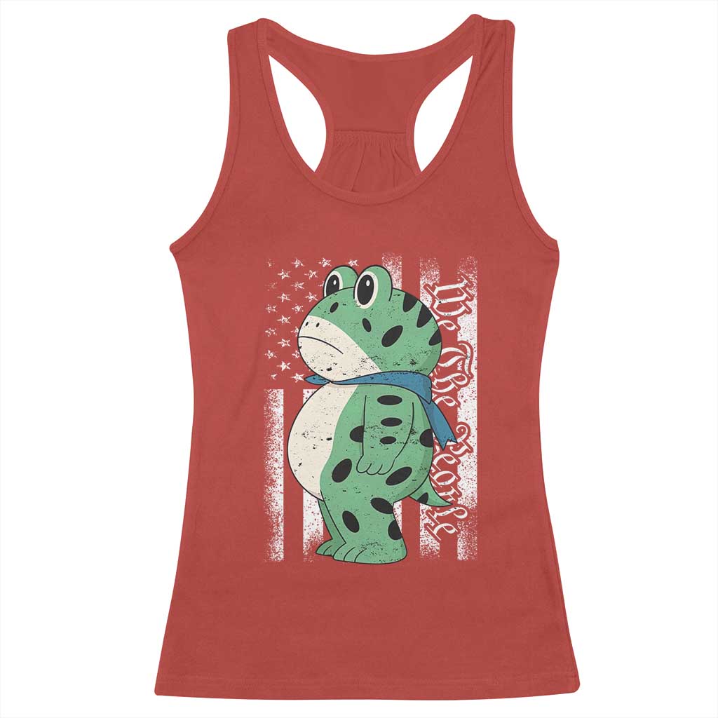 We The People Portland Frog Racerback Tank Top Patriotic Protest American Flag - Wonder Print Shop