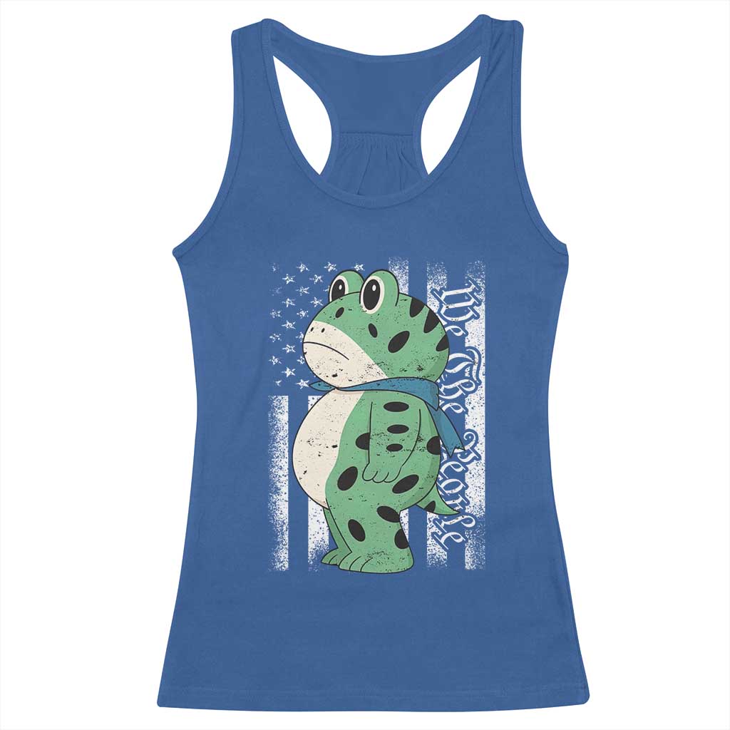 We The People Portland Frog Racerback Tank Top Patriotic Protest American Flag - Wonder Print Shop
