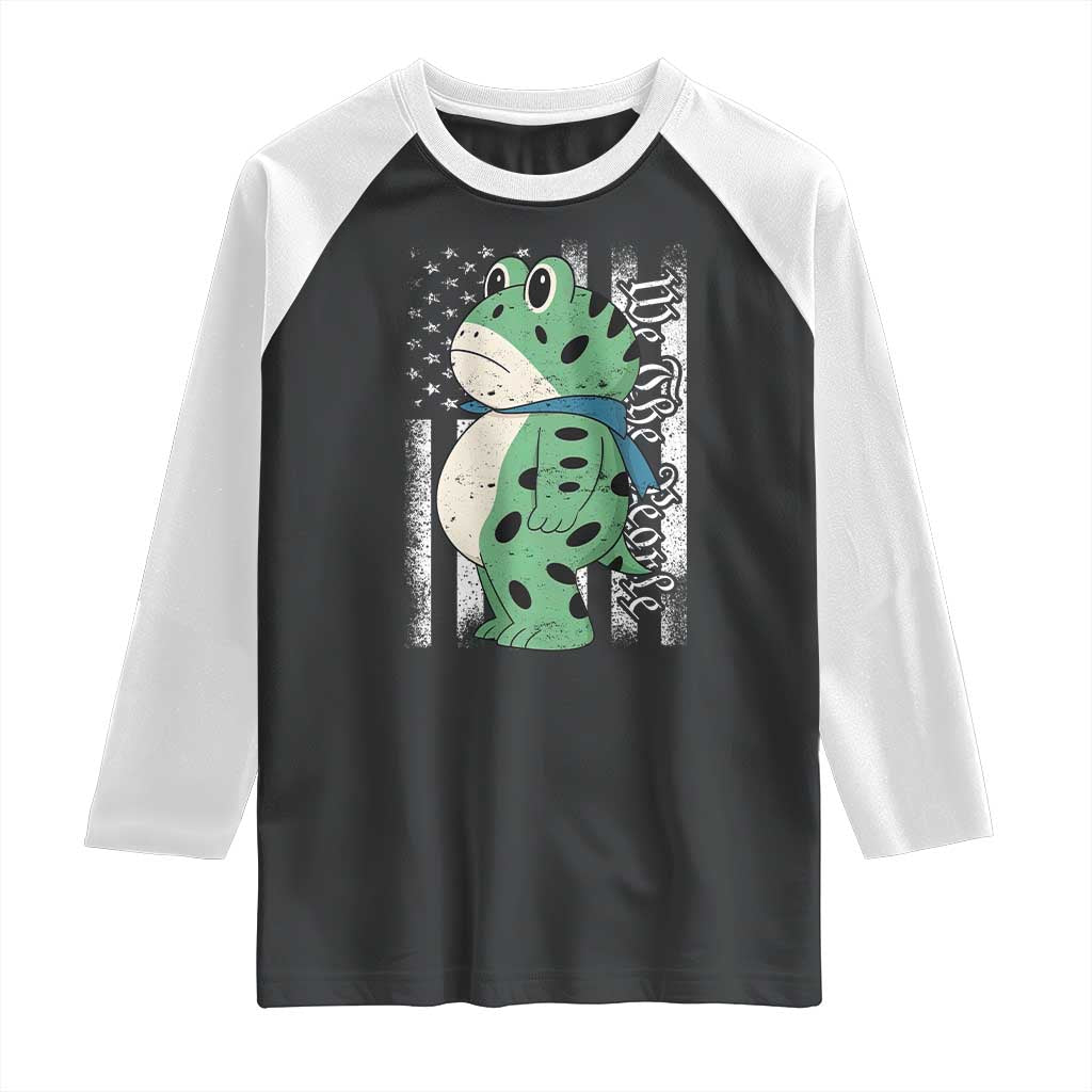 We The People Portland Frog Raglan Shirt Patriotic Protest American Flag - Wonder Print Shop