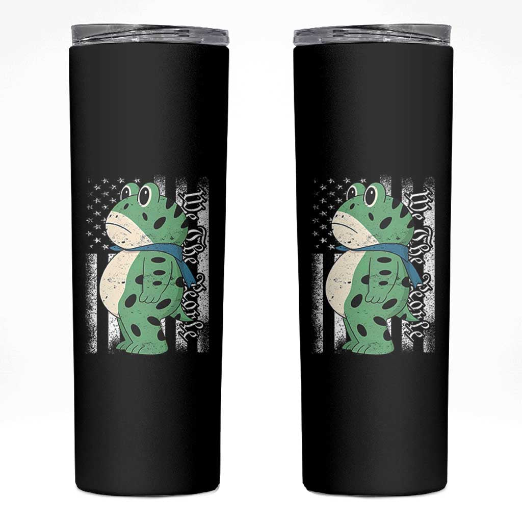 We The People Portland Frog Skinny Tumbler Patriotic Protest American Flag - Wonder Print Shop