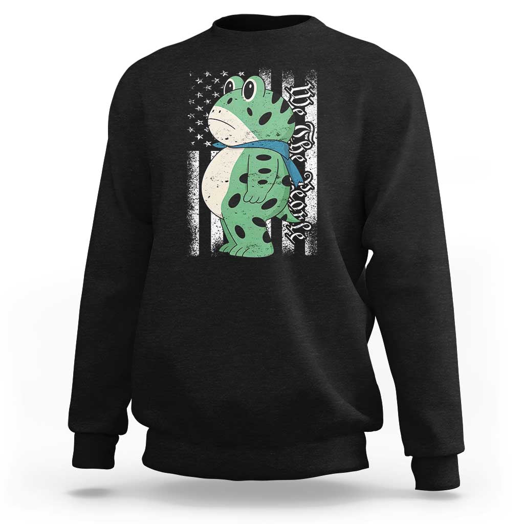 We The People Portland Frog Sweatshirt Patriotic Protest American Flag - Wonder Print Shop