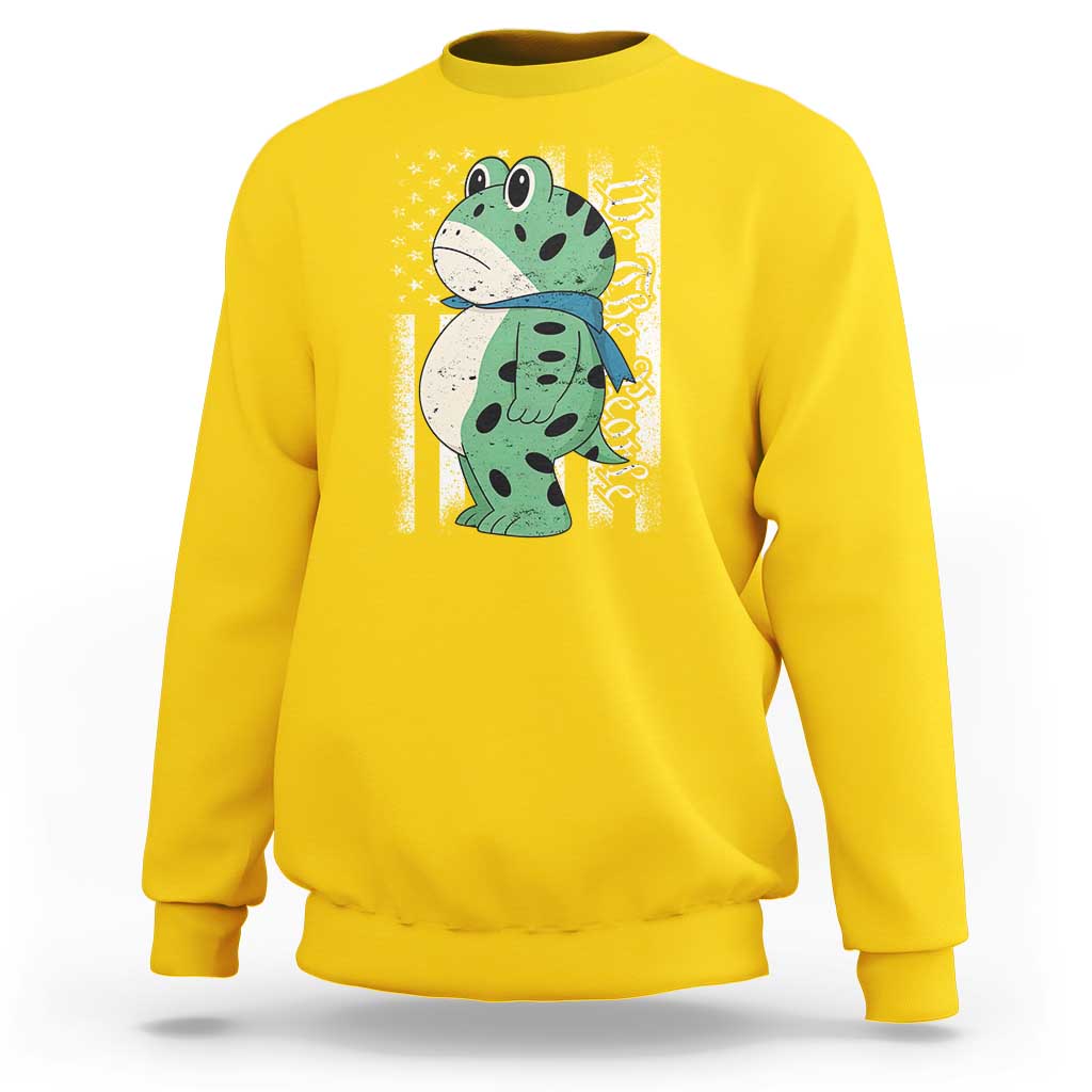 We The People Portland Frog Sweatshirt Patriotic Protest American Flag - Wonder Print Shop