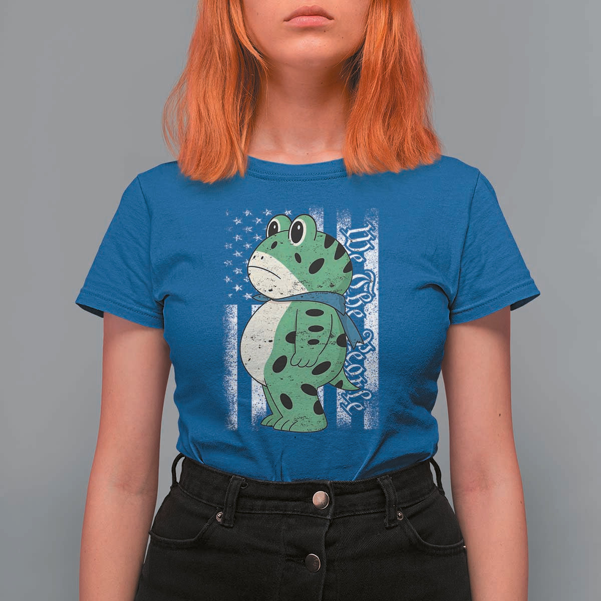 We The People Portland Frog T Shirt For Women Patriotic Protest American Flag - Wonder Print Shop