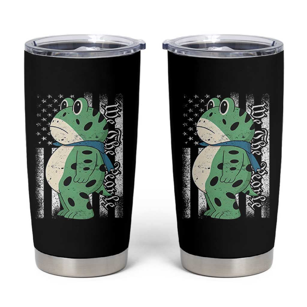 We The People Portland Frog Tumbler Cup Patriotic Protest American Flag - Wonder Print Shop