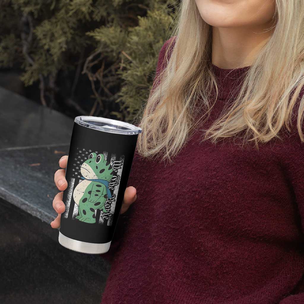 We The People Portland Frog Tumbler Cup Patriotic Protest American Flag - Wonder Print Shop