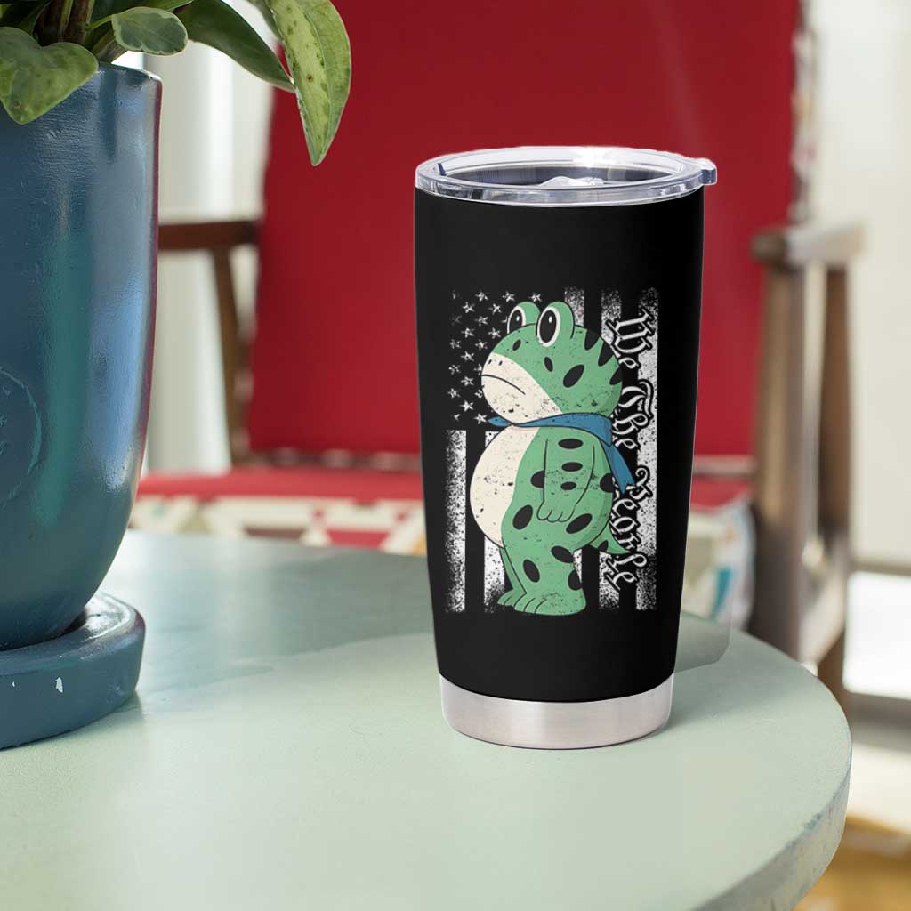 We The People Portland Frog Tumbler Cup Patriotic Protest American Flag - Wonder Print Shop