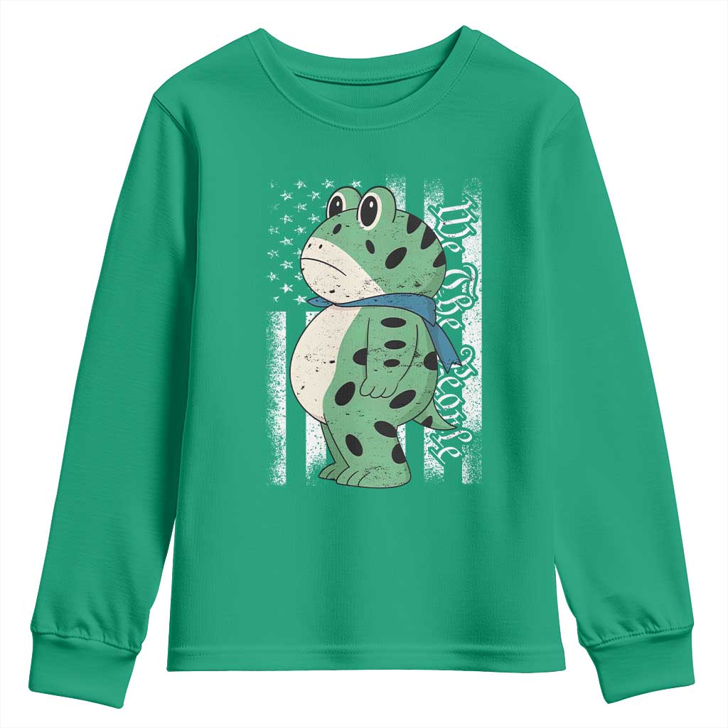 We The People Portland Frog Youth Sweatshirt Patriotic Protest American Flag - Wonder Print Shop
