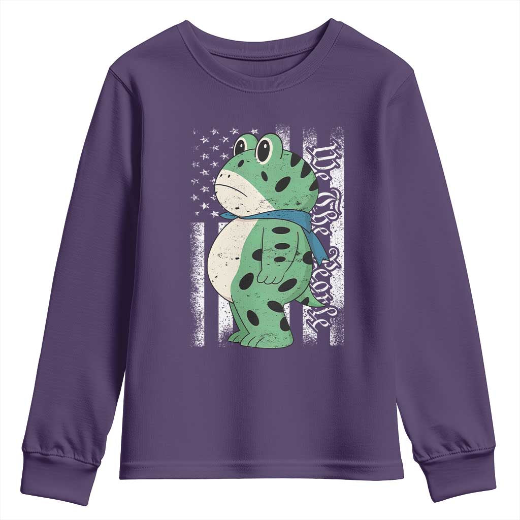 We The People Portland Frog Youth Sweatshirt Patriotic Protest American Flag - Wonder Print Shop