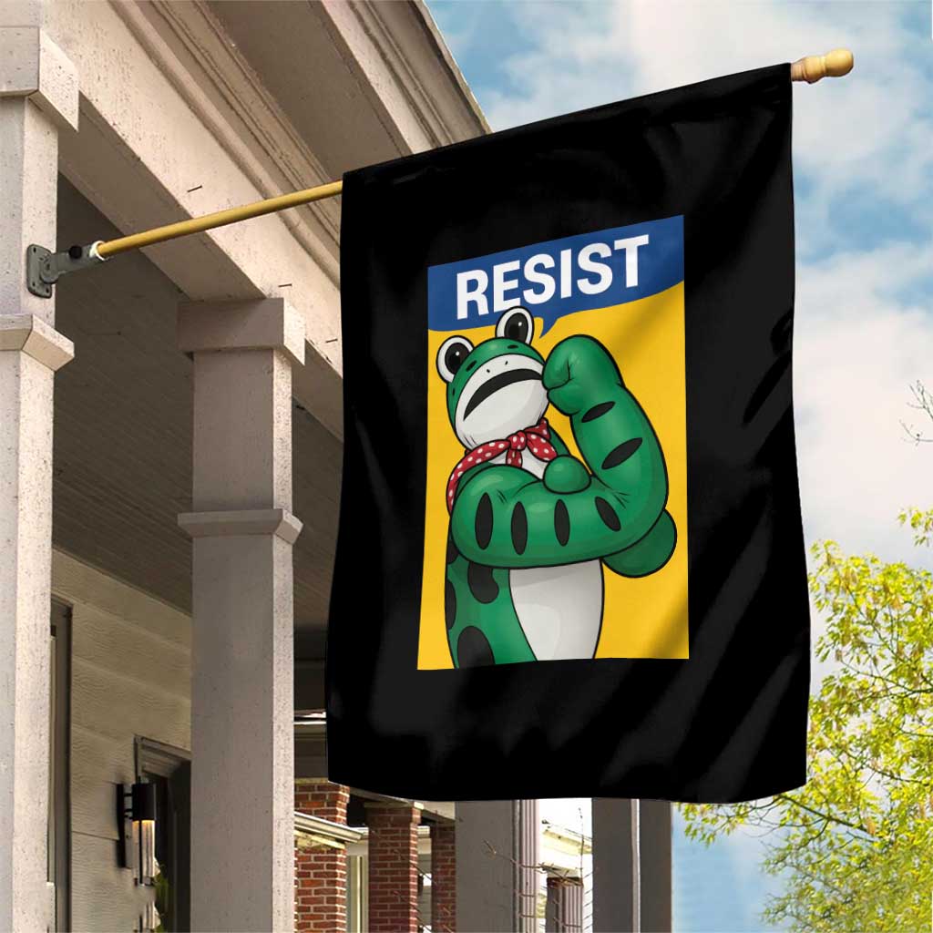 Resist Rosie Frog Garden Flag Protest Parody Feminist Retro Poster - Wonder Print Shop