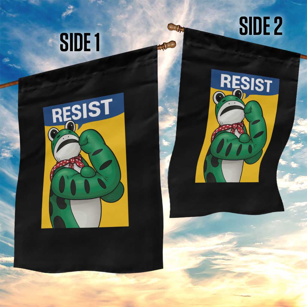 Resist Rosie Frog Garden Flag Protest Parody Feminist Retro Poster - Wonder Print Shop