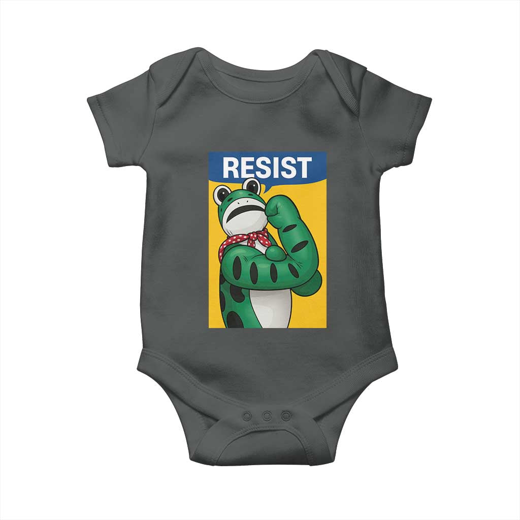 Resist Rosie Frog Baby Onesie Protest Parody Feminist Retro Poster - Wonder Print Shop