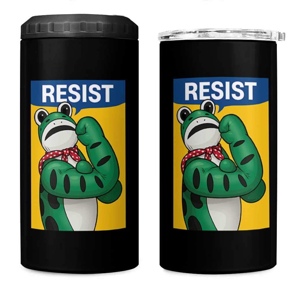 Resist Rosie Frog 4 in 1 Can Cooler Tumbler Protest Parody Feminist Retro Poster - Wonder Print Shop