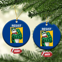 Resist Rosie Frog Ceramic Ornament Protest Parody Feminist Retro Poster - Wonder Print Shop