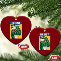 Resist Rosie Frog Ceramic Ornament Protest Parody Feminist Retro Poster - Wonder Print Shop