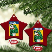 Resist Rosie Frog Ceramic Ornament Protest Parody Feminist Retro Poster - Wonder Print Shop