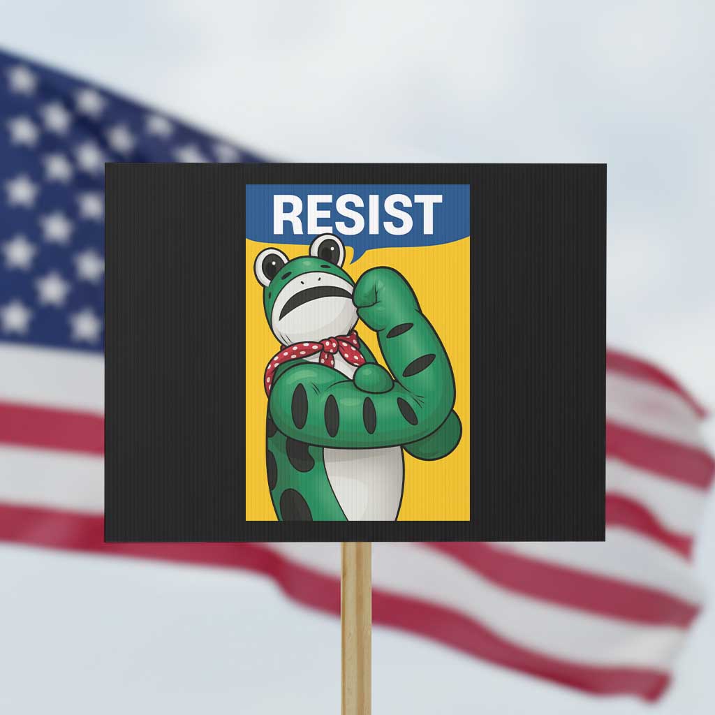 Resist Rosie Frog Protest Sign Protest Parody Feminist Retro Poster - Wonder Print Shop