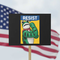 Resist Rosie Frog Protest Sign Protest Parody Feminist Retro Poster - Wonder Print Shop