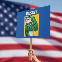Resist Rosie Frog Protest Sign Protest Parody Feminist Retro Poster - Wonder Print Shop