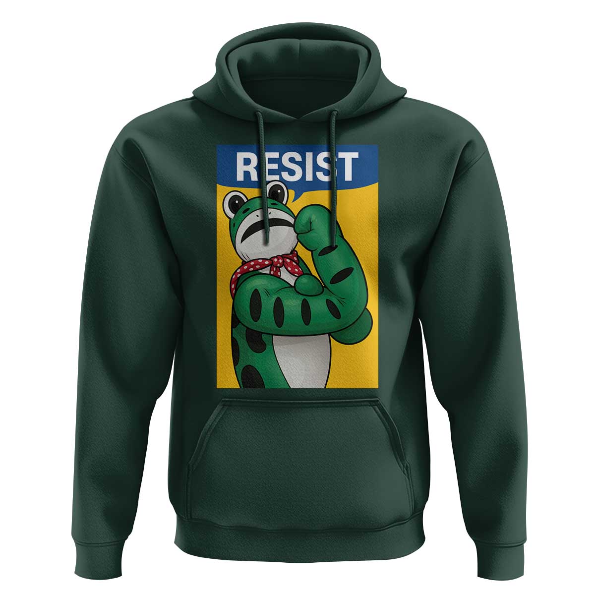 Resist Rosie Frog Hoodie Protest Parody Feminist Retro Poster - Wonder Print Shop