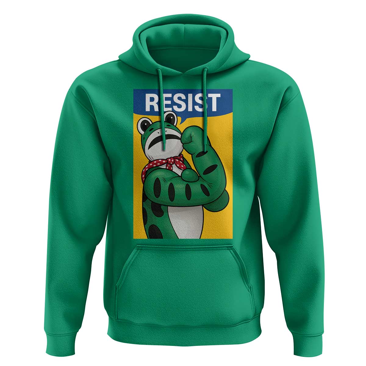 Resist Rosie Frog Hoodie Protest Parody Feminist Retro Poster - Wonder Print Shop