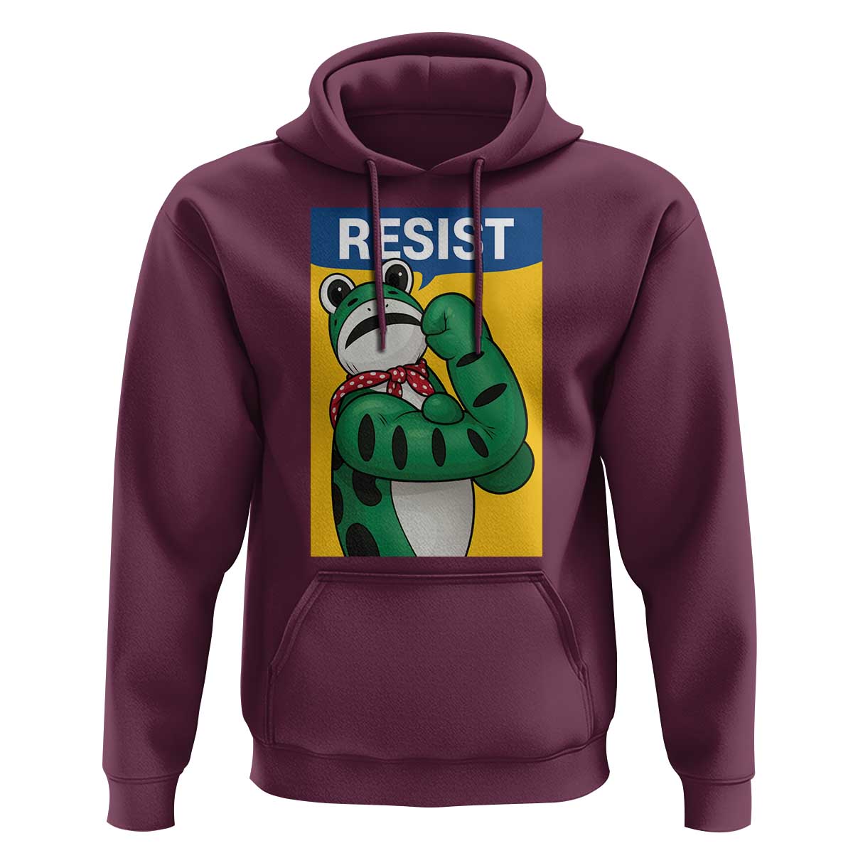Resist Rosie Frog Hoodie Protest Parody Feminist Retro Poster - Wonder Print Shop