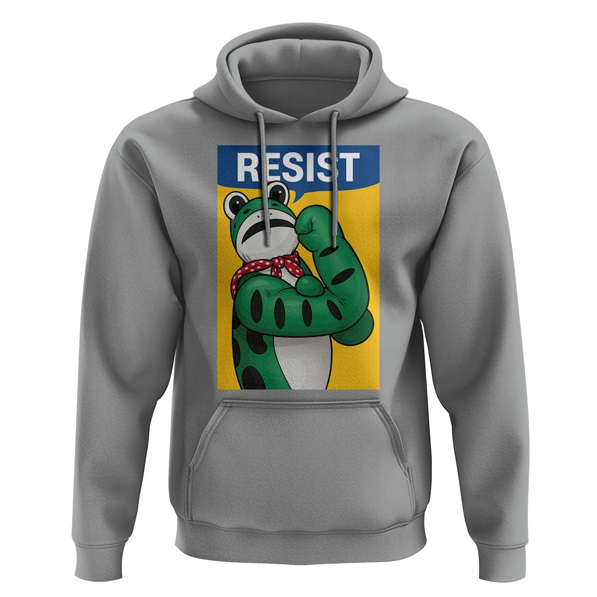 Resist Rosie Frog Hoodie Protest Parody Feminist Retro Poster - Wonder Print Shop