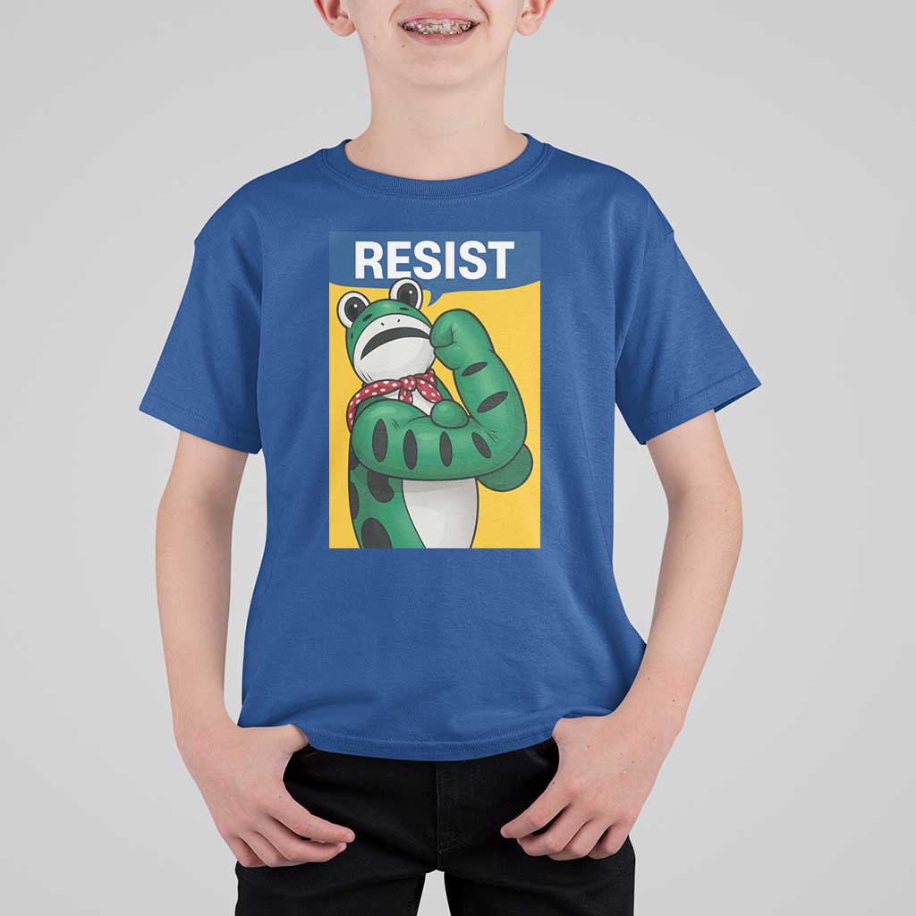 Resist Rosie Frog T Shirt For Kid Protest Parody Feminist Retro Poster - Wonder Print Shop