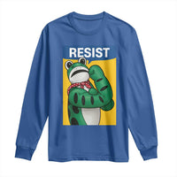 Resist Rosie Frog Long Sleeve Shirt Protest Parody Feminist Retro Poster - Wonder Print Shop