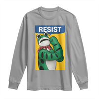 Resist Rosie Frog Long Sleeve Shirt Protest Parody Feminist Retro Poster - Wonder Print Shop