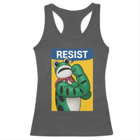 Resist Rosie Frog Racerback Tank Top Protest Parody Feminist Retro Poster - Wonder Print Shop