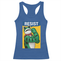 Resist Rosie Frog Racerback Tank Top Protest Parody Feminist Retro Poster - Wonder Print Shop