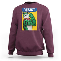 Resist Rosie Frog Sweatshirt Protest Parody Feminist Retro Poster - Wonder Print Shop